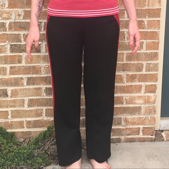 60 off athletic works pants black red striped yoga poshmark athletic works yoga pants